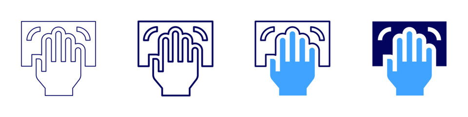 Cleaning wipes icon in 4 different styles. Thin Line, Line, Bold Line, Duotone. Duotone style. Editable stroke