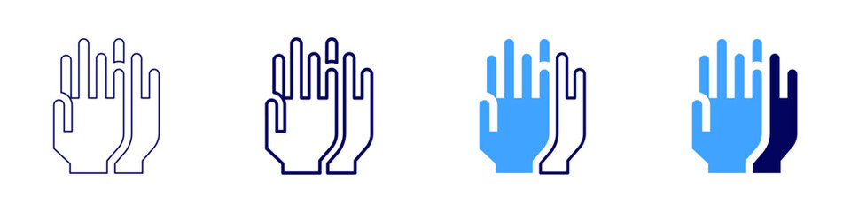 Obraz premium Cleaning wood furniture icon in 4 different styles. Thin Line, Line, Bold Line, Duotone. Duotone style. Editable stroke