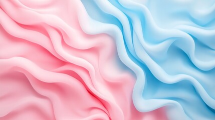 Obraz premium Blue and pink wavy background with a smooth texture. Ideal for a modern and abstract background.