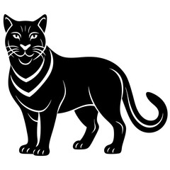 Simple Wildcat Silhouette Icon Perfect for Prints & Digital Use.