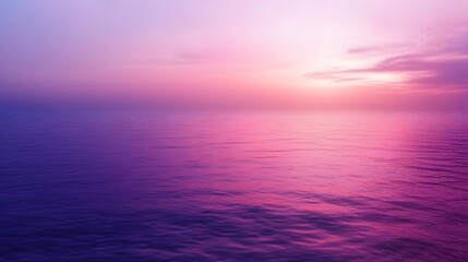 Obraz premium Gradient from deep plum to soft lavender, rich and calming, contemporary style. A serene and tranquil seascape captures the calming beauty of a purple sunset.