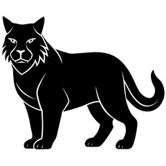 Wildcat Silhouette Vector Icon High-Quality Design on White Background.