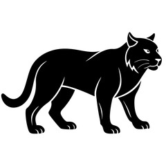 Wildcat Silhouette Vector Icon High-Quality Design on White Background.