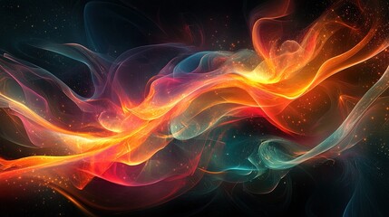 Obraz premium Abstract neural design with vibrant brain activity, glowing synaptic paths, and digital energy waves 