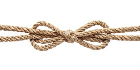 Obraz premium A delicate bow knot tied in a intricate pattern on a length of twine or string