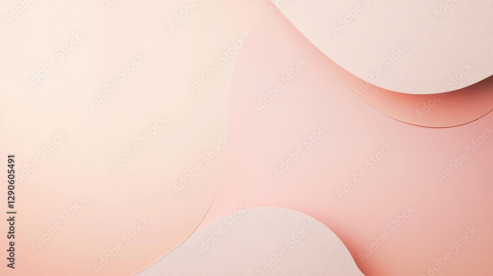 Poster soft pink pastel abstract background showcasing gentle curves and layers in a serene and calming atm