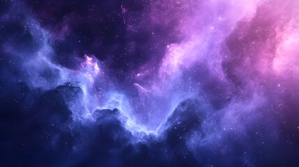 Gradient of cool indigo and soft lilac, cosmic theme, ethereal atmosphere