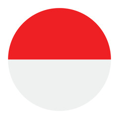Fototapeta premium Indonesia flag circle icon vector illustration design