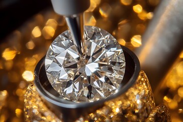 Meticulously Crafted Diamond Captivating Attention with its Dazzling Brilliance and Scintillating Shine