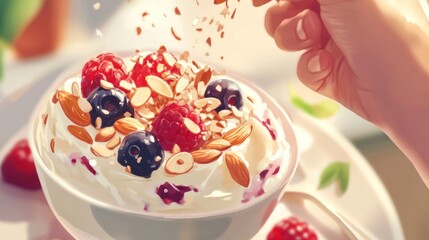 Delightful Almond and Berry Parfait: A Culinary Masterpiece