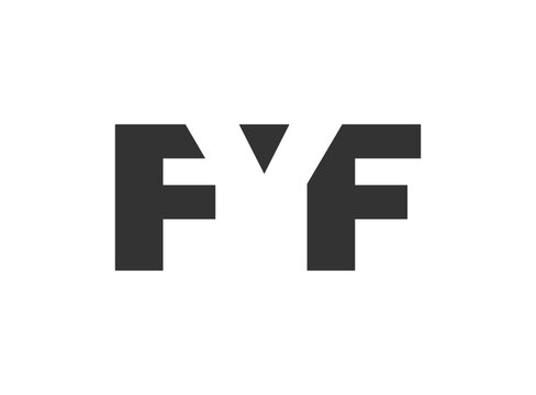 FYF logo design. Initial letter F Y F bold font style for tech startups, consulting, corporate branding. Creative company name, headlines typography identity, trendy logotype.