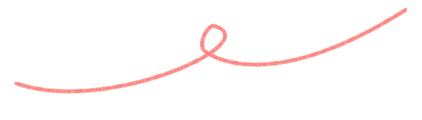 シンプル赤線　手書きチョーク風　くるん