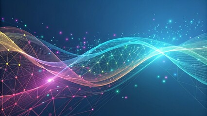 Abstract representation of digital data flow.