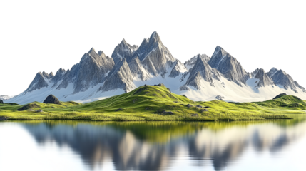 mountain lake reflection