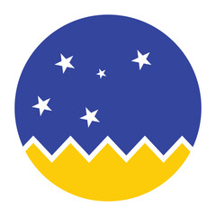 Magellan-chilean Antarctic Region flag circle icon vector illustration design