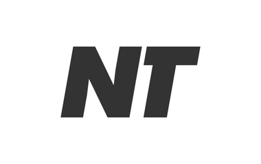 NT Techno Editable Font Logo For Corporate Branding. Bold, Futuristic Design With Unique Typographic Ideas. Minimal Custom Type And Dynamic Letter