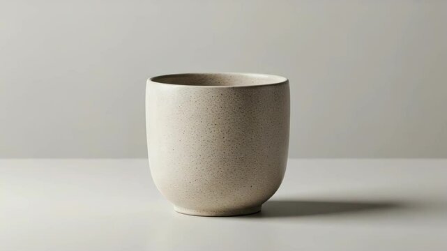 A simple, elegant ceramic pot against a neutral background