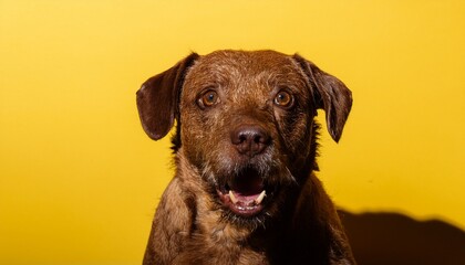 Fototapeta premium 驚いている犬