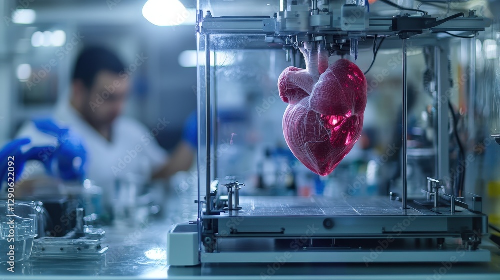 Aufkleber researchers exploring the development of artificial organs using 3d bioprinting technology, hoping t