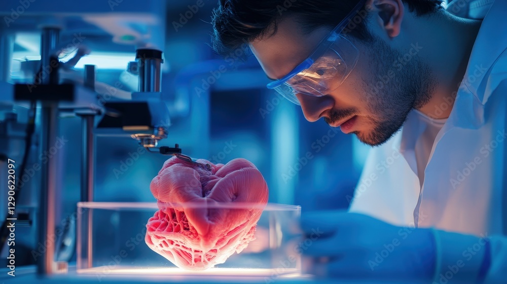 Aufkleber researchers exploring the development of artificial organs using 3d bioprinting technology, hoping t