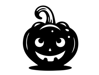 black and white halloween pumpkin head 