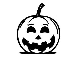 halloween pumpkin cartoon with a smile 