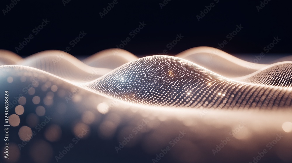 Poster abstract energy fields with floating numbers create a mesmerizing visual of movement and light in a 