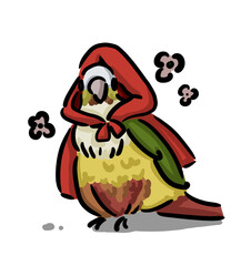 빨강모자앵무새