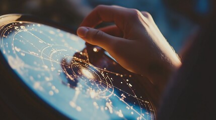 Exploring astrology and numerology concepts through celestial mappings and personal significance in an intimate setting