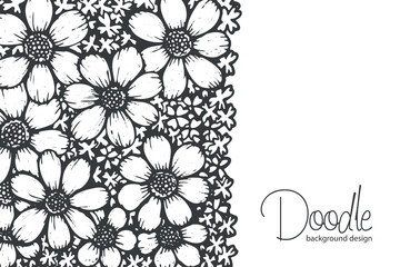 Black and White Floral Background with Space for Text – Elegant Design for Modern Projects
