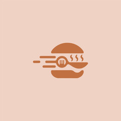 fast food delivery logo design template