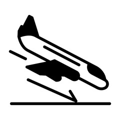 Landing plane icon