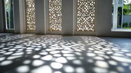 Intricate Shadows and Light Patterns from Decorative Screens