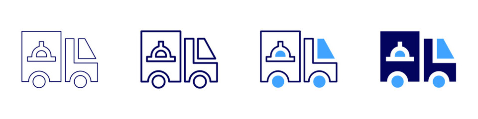 Truck driver job openings icon in 4 different styles. Thin Line, Line, Bold Line, Duotone. Duotone style. Editable stroke
