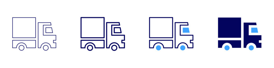 Truck drivers association icon in 4 different styles. Thin Line, Line, Bold Line, Duotone. Duotone style. Editable stroke