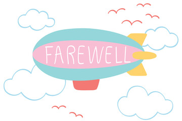 Blimp farewell card