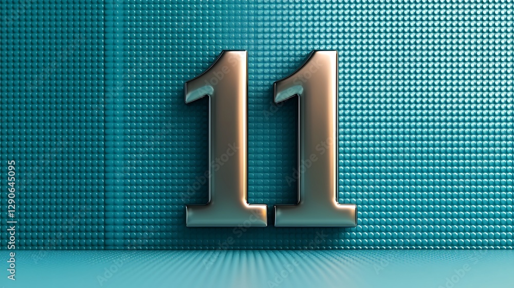 Poster a metallic number 