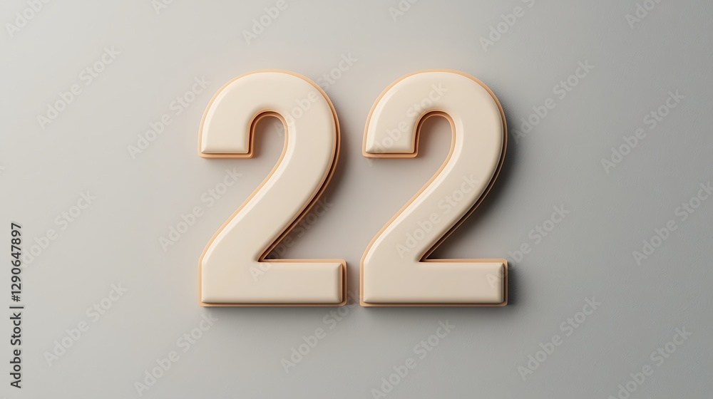 Poster a minimalistic design featuring the number 