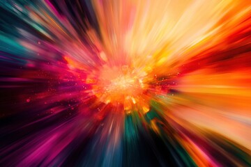 Obraz premium Dynamic energy burst of vivid colors in an explosive abstract artwork digital environment high-impact perspective for creative inspiration