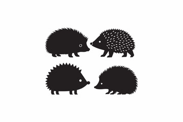 A Hedgehog animal vector silhouette image made by adobe illustrator. eps