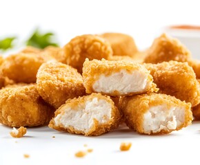 Crispy Fried Chicken Nuggets With A Golden Exterior