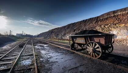 Fototapeta premium railway in the mountains