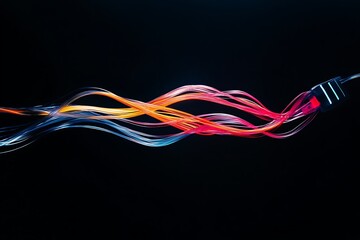 Abstract Colorful Lines Digital Art