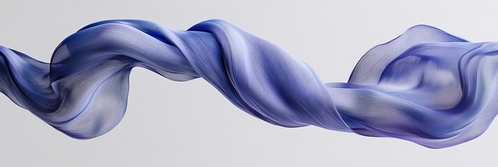 Obraz premium Abstract Flowing Blue Fabric, Elegant Design. Soft Curves, Dynamic Movement, 3D Render.