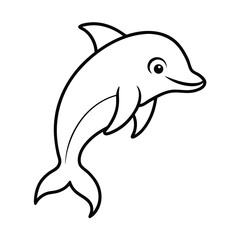 Outline  of a dolphin