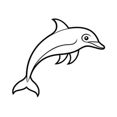 Outline  of a dolphin