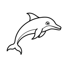 Outline  of a dolphin