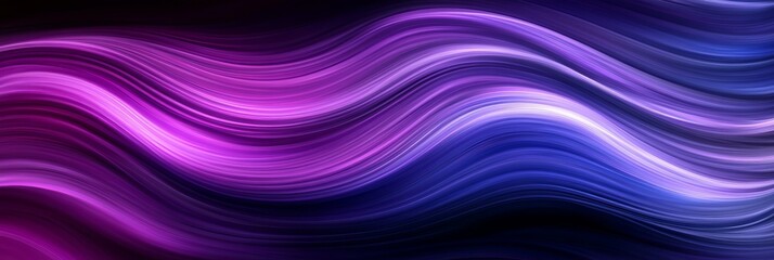Magenta Blue Spectrum Swirls, Abstract Background With Gradient Glow And Fluid Curved Lines