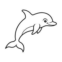 Outline  of a dolphin
