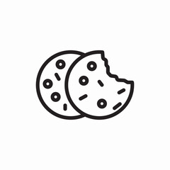 Cookie sweet dessert icon vector sign